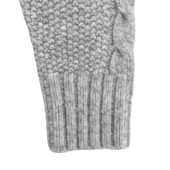 Kari Traa Cable Knit Sweater Womens Light Grey Wool Blend Turtleneck Size S - Picture 9 of 10